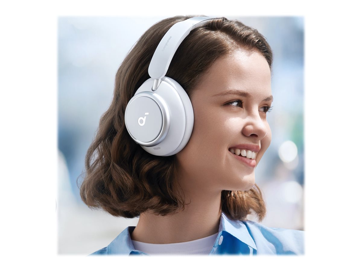 Anker Soundcore | Headphones | Space Q45 | Bluetooth | Over-ear | Microphone | Wireless | White - Image 3
