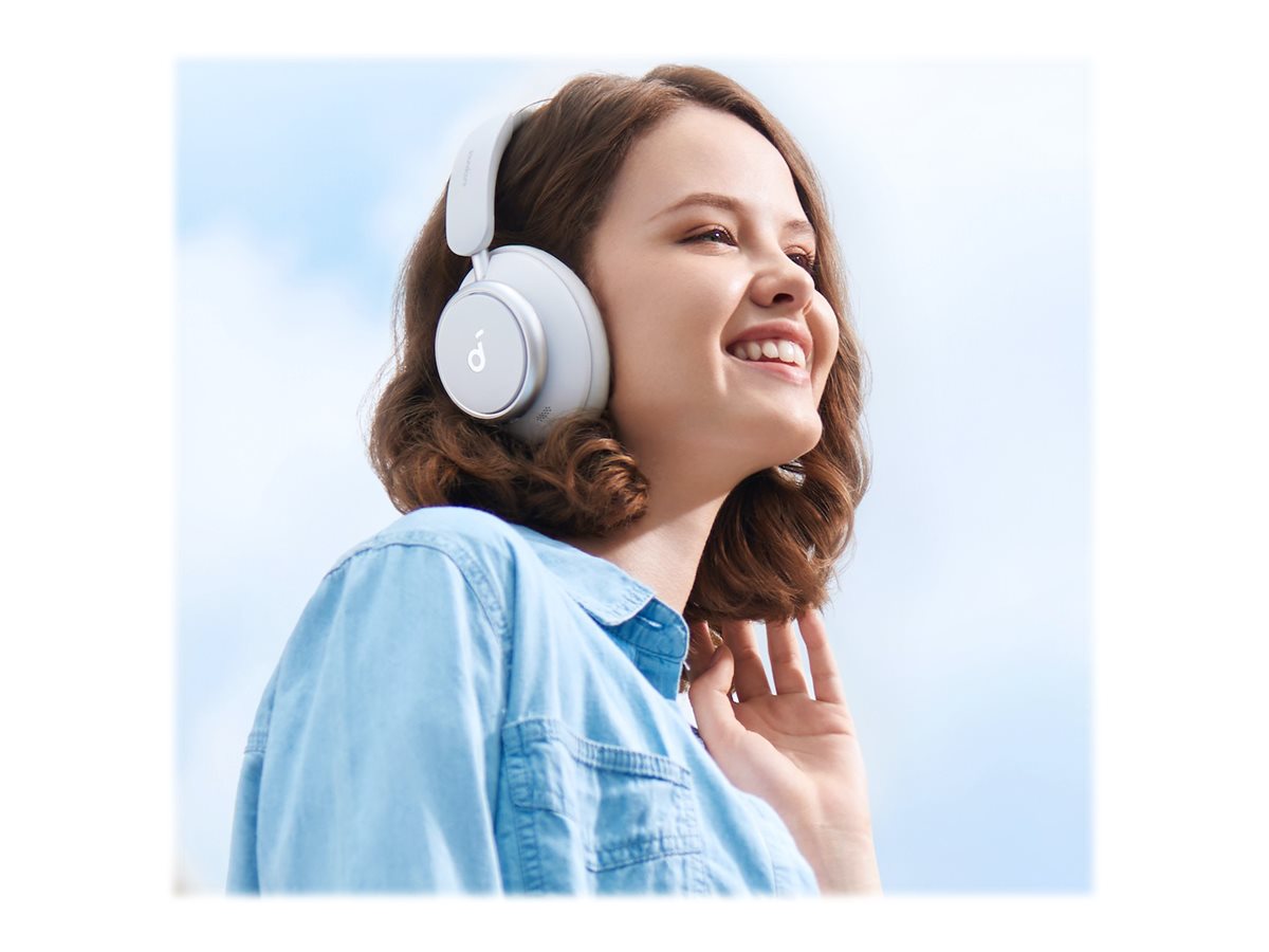 Anker Soundcore | Headphones | Space Q45 | Bluetooth | Over-ear | Microphone | Wireless | White - Image 4