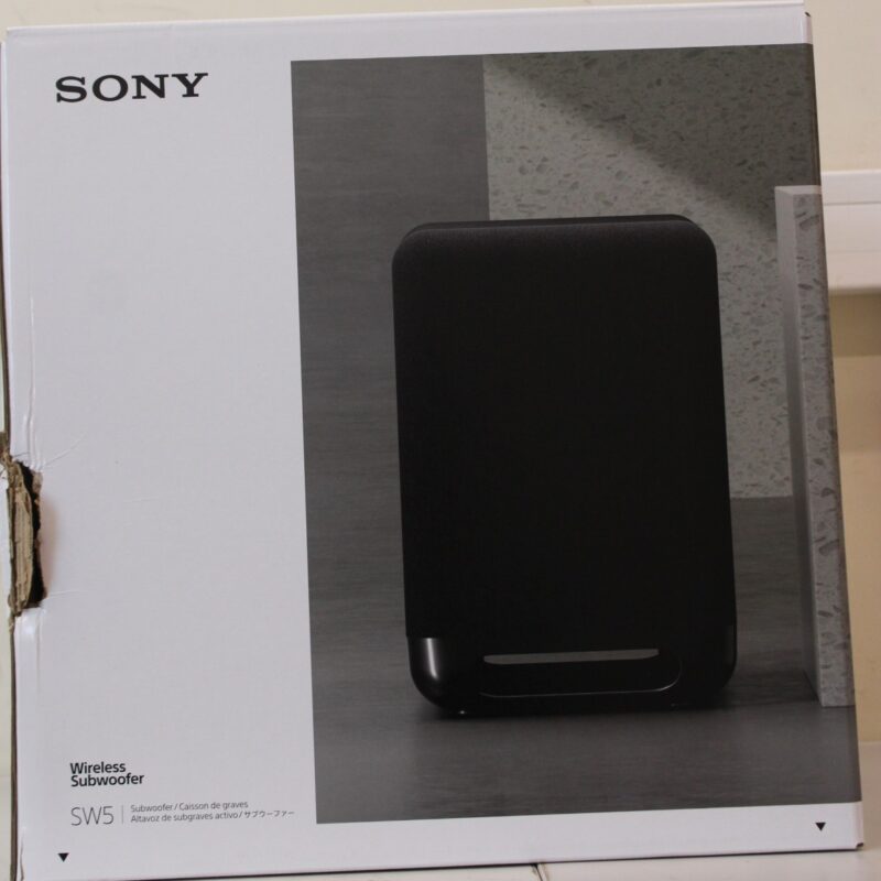 SALE OUT. Sony SA-SW5 Wireless 300W Subwoofer for HT-A9/A7000 | Sony Speaker | Subwoofer for HT-A9/A7000 | DAMAGED PACKAGING | 300 W | Black | 2 Ω | Portable | Wireless connection
