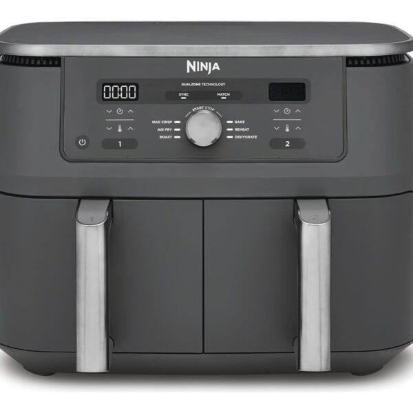 Dual Zone Airfryer | DZ400EU | NINJA Power 2470 W | Capacity 9.5 L | Gunmetal Grey