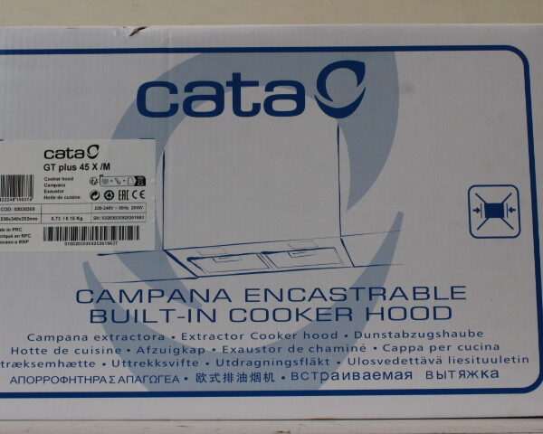 SALE OUT. CATA Hood | GT-PLUS 45 X/M | Canopy | Energy efficiency class C | Width 60 cm | 645 m³/h | Mechanical control | LED | Stainless Steel | DAMAGED PACKAGING