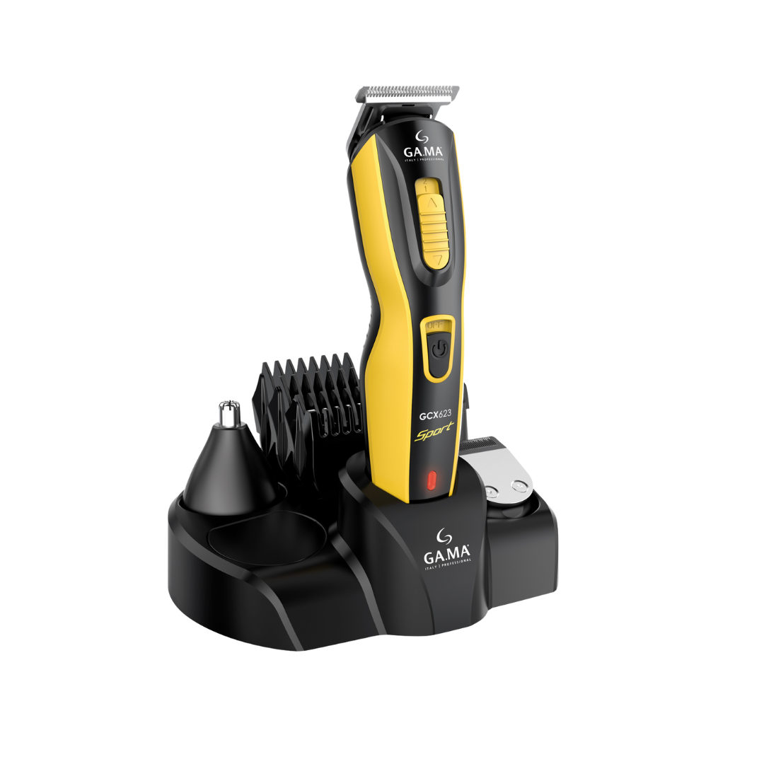 GA.MA Multifunctional Hair Clipper | GM3270 Sport | Corded/Cordless | Number of length steps 4 | Black/Yellow - Image 2