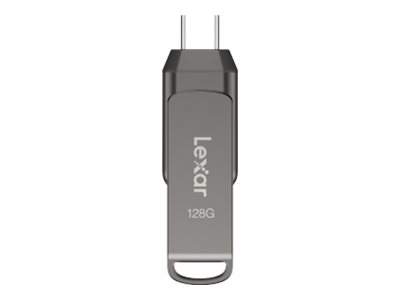 Lexar USB Flash Drive | JumpDrive Dual Drive D400 | 128 GB | USB 3.2 | Gray - Image 2