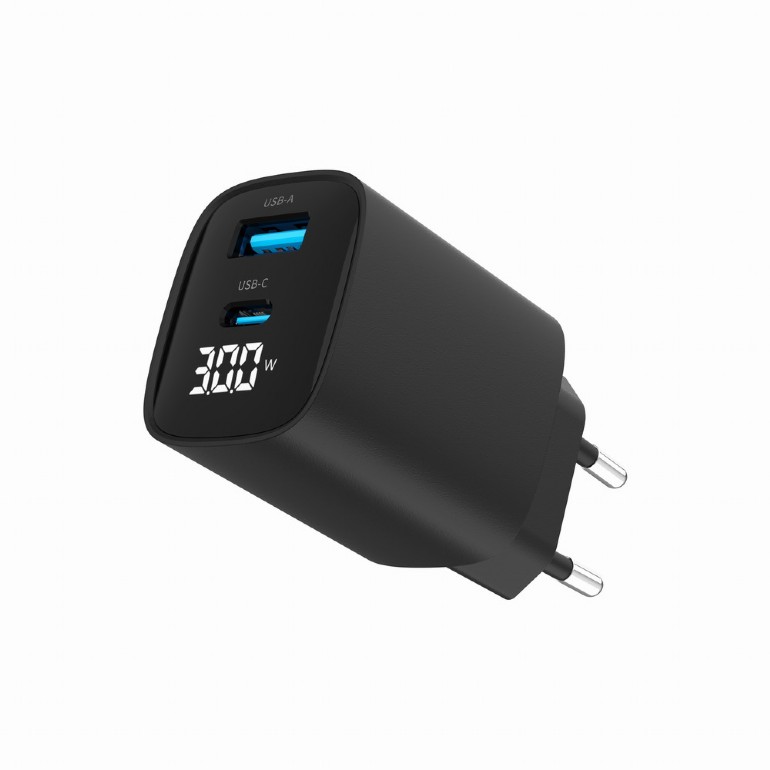 Gembird 2-port 30W USB fast charger, LCD | TA-UC-PDQC30LCD-BK-01 - Image 4