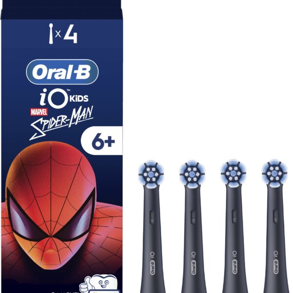 Oral-B Replacement brush heads | iO kids Refills Spiderman | Heads | For kids | Number of brush heads included 4