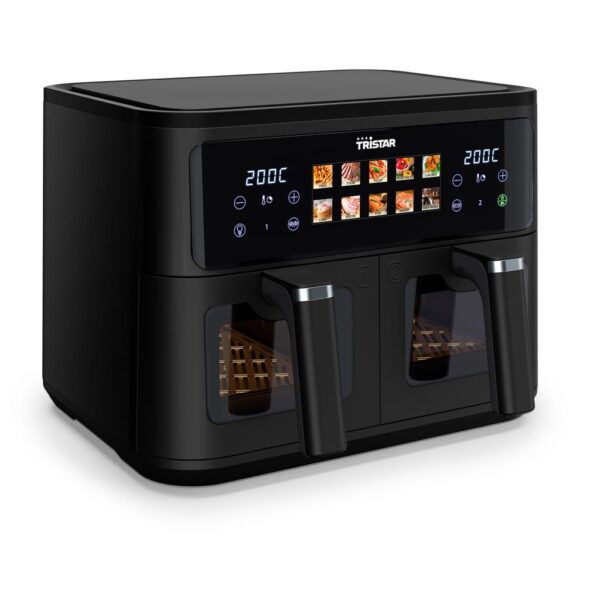 Tristar Double Basket Airfryer | FR-9075 | Power 2500 W | Capacity 9 L | Hot air technology | Black