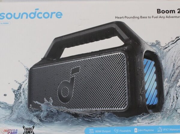 SALE OUT. Anker Soundcore Boom 2 Bluetooth Speaker, Black | Anker Soundcore | Portable Bluetooth Speaker | Boom 2 | DEMO | 80 W | Bluetooth | Phantom Black | Portable | Wireless connection