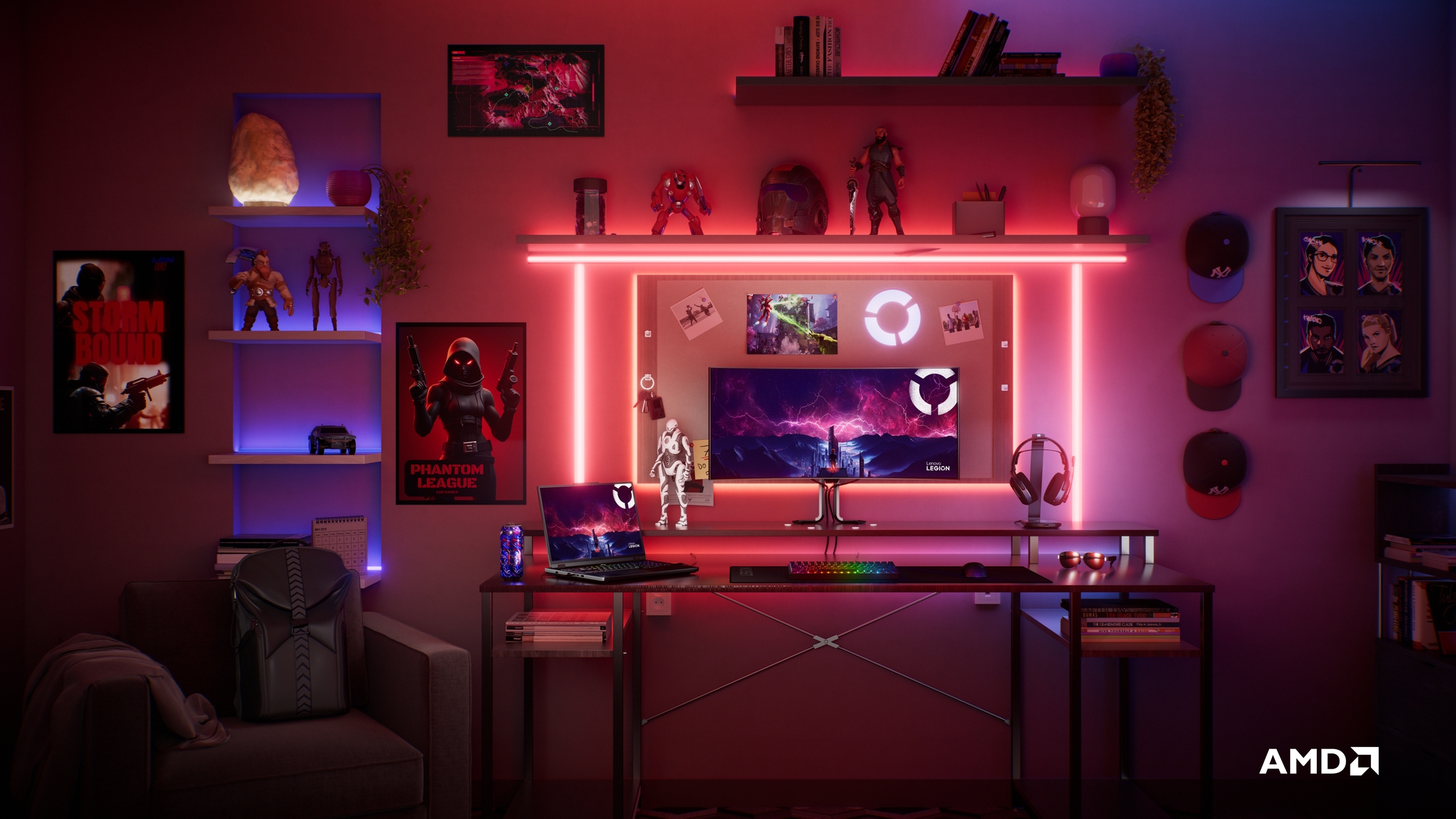 Lenovo Legion Pro 5 16AFR10 | Eclipse Black | 16 " | OLED | WQXGA | 2560 x 1600 pixels | 165 Hz | Glossy | AMD Ryzen 9 | 9955HX | 32 (2x16GB) GB | SO-DIMM DDR5 | Solid-state drive capacity 1000 GB | NVIDIA GeForce RTX 5070 | GDDR7 | 8 GB | Windows 11 Home | 802.11be | Bluetooth version 5.4 | Keyboard language US international | Keyboard backlit | Warranty 24 month(s) | Battery warranty 12 month(s) - Image 66