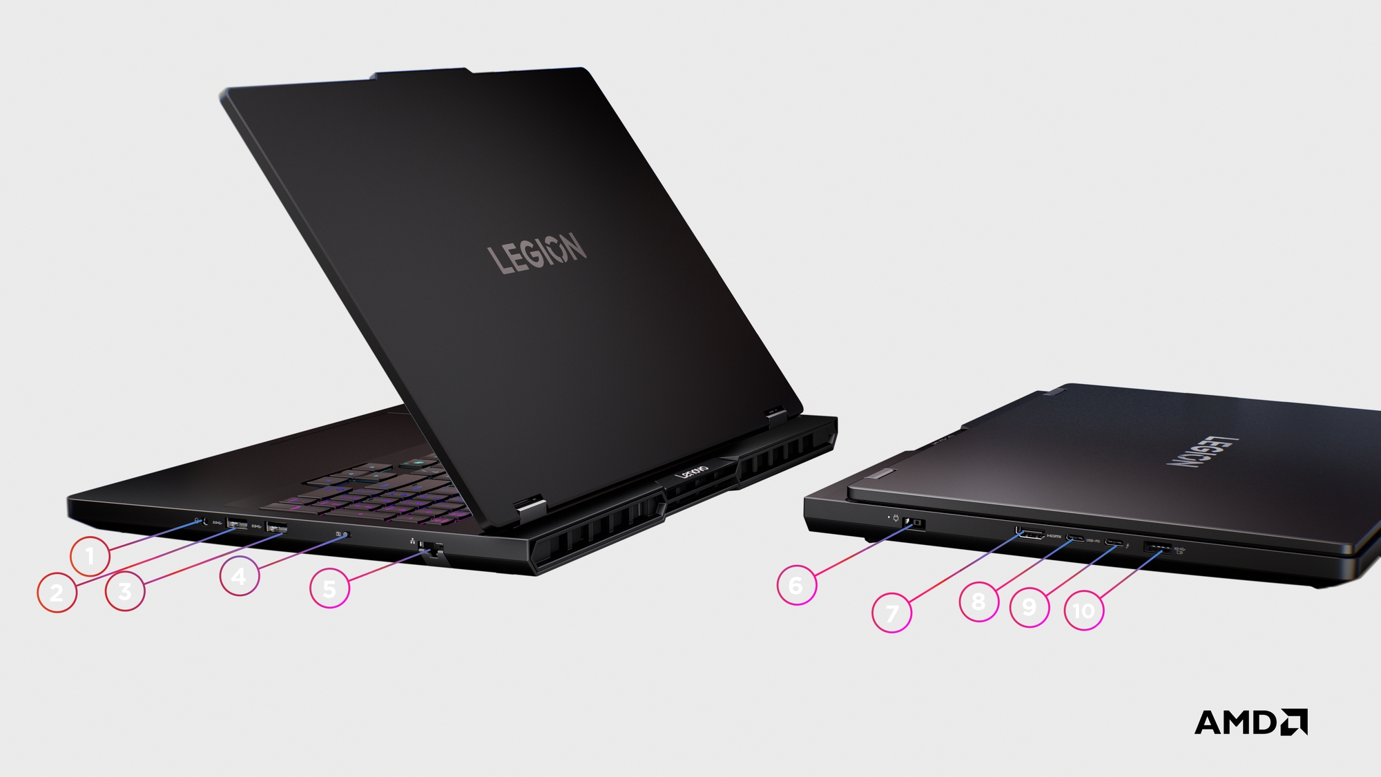 Lenovo Legion Pro 5 16AFR10 | Eclipse Black | 16 " | OLED | WQXGA | 2560 x 1600 pixels | 165 Hz | Glossy | AMD Ryzen 9 | 9955HX | 32 (2x16GB) GB | SO-DIMM DDR5 | Solid-state drive capacity 1000 GB | NVIDIA GeForce RTX 5070 | GDDR7 | 8 GB | Windows 11 Home | 802.11be | Bluetooth version 5.4 | Keyboard language US international | Keyboard backlit | Warranty 24 month(s) | Battery warranty 12 month(s) - Image 67