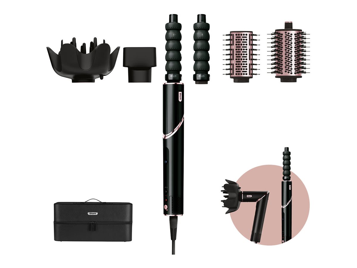 Shark | 5-in-1 Hair Dryer | HD446EU FlexStyle | 1650 W | Number of temperature settings 3 | Black | Diffuser nozzle - Image 2