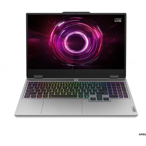Lenovo LOQ 15AHP10 AMD | Luna Grey | 15.6 " | IPS | FHD | 1920 x 1080 pixels | Anti-glare | AMD Ryzen 7 | 250 | 16 GB | SODIMM DDR5 | Solid-state drive capacity 512 GB | NVIDIA GeForce RTX 5060 | GDDR7 | 8 GB | Windows 11 Home | 802.11ax | Bluetooth version 5.3 | Keyboard language Nordic | Keyboard backlit | Warranty 24 month(s) | Battery warranty 12 month(s)