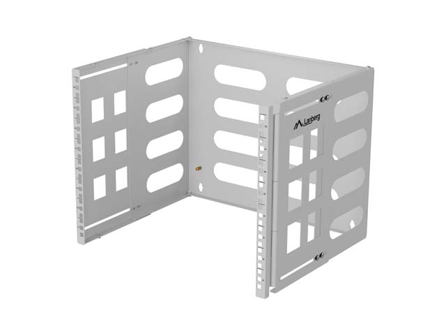 Lanberg Folding Bracket Wall-mount 19" 8U 497x400/240 | FB01-5408-10S | Gray - Image 2