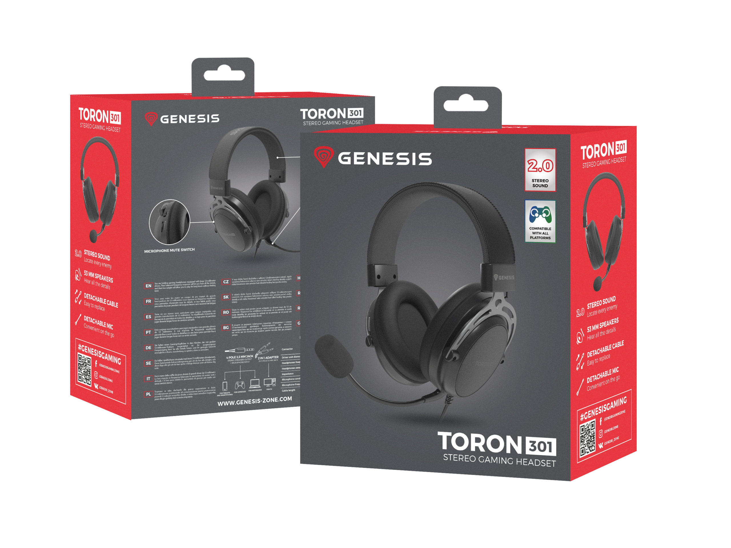 Genesis | Gaming Headset | Toron 301 | Wired | Over-Ear | Microphone | Black - Image 7