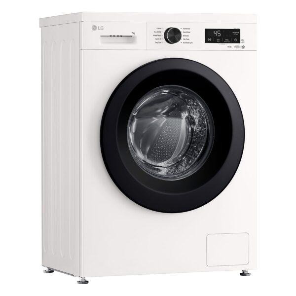 LG F2X10S7NWK | Washing Machine | Energy efficiency class A | Front loading | Washing capacity 7 kg | 1200 RPM | Depth 44 cm | Width 60 cm | Display | LED | Steam function | Essence White (Glossy) | Wi-Fi