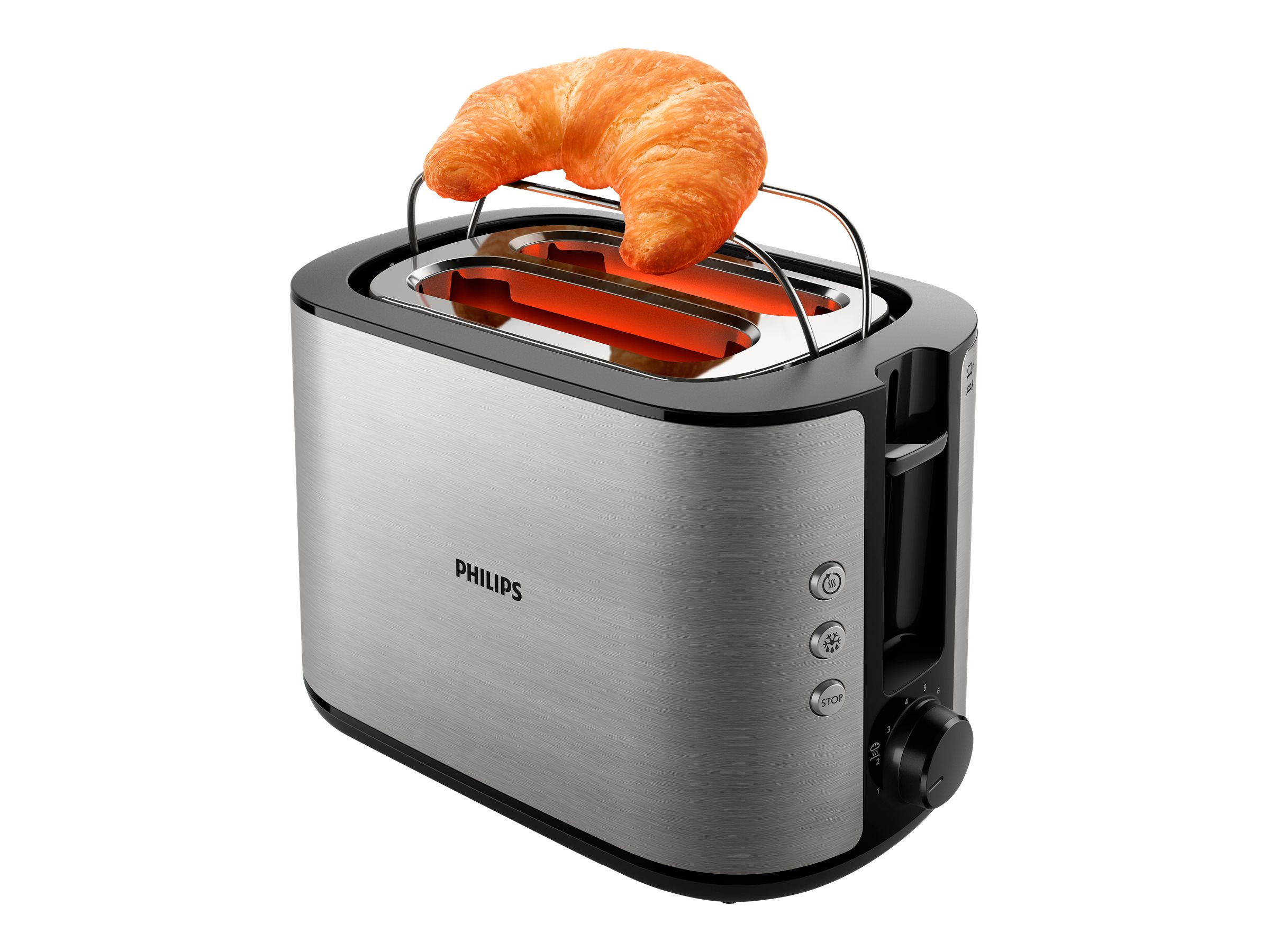 Philips | Toaster | HD2650/90 Viva Collection | Power 950 W | Number of slots 2 | Housing material Metal | Stainless Steel - Image 6