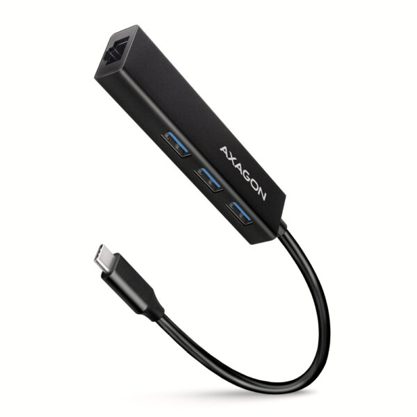 AXAGON SuperSpeed USB-C hub with gigabit LAN | HMC-GL3A