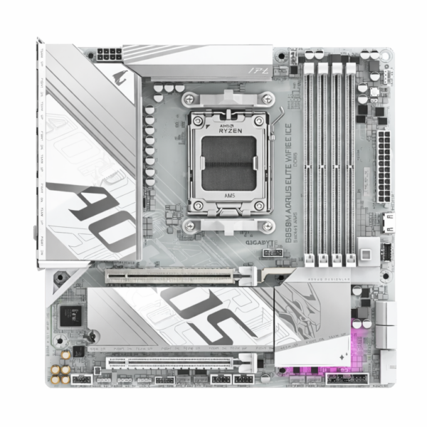 Gigabyte B850M A ELT WF6E | Processor family AMD | Processor socket AM5 | DDR5 | Supported hard disk drive interfaces SATA, M.2 | Number of SATA connectors 4