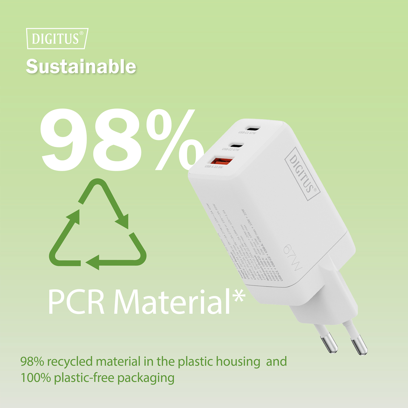 Digitus Battery charger, 67W | DA-10303 - Image 12