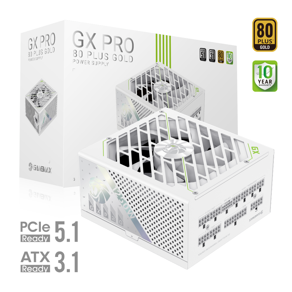 Gamemax PSU | GX PRO 1250G WH | 1250 W | Gold | White | Full Modular