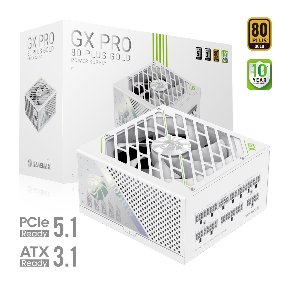 Gamemax PSU | GX PRO 1050G WH | 1050 W | Gold | White | Full Modular