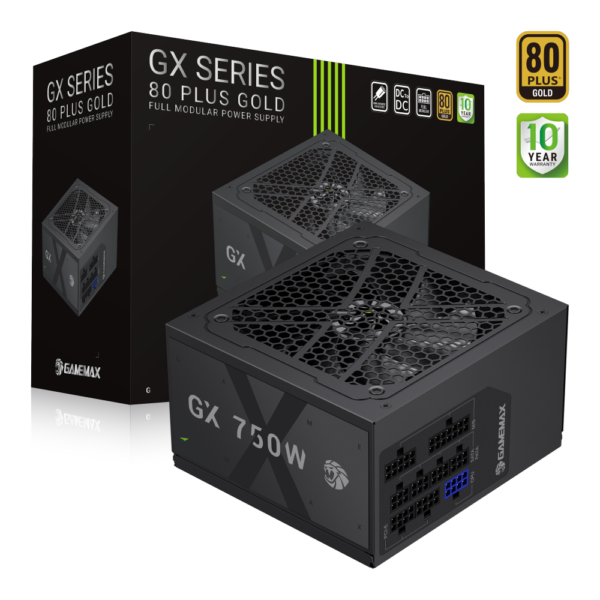 Gamemax PSU | GX 750GF | 750 W | Gold | Full Modular