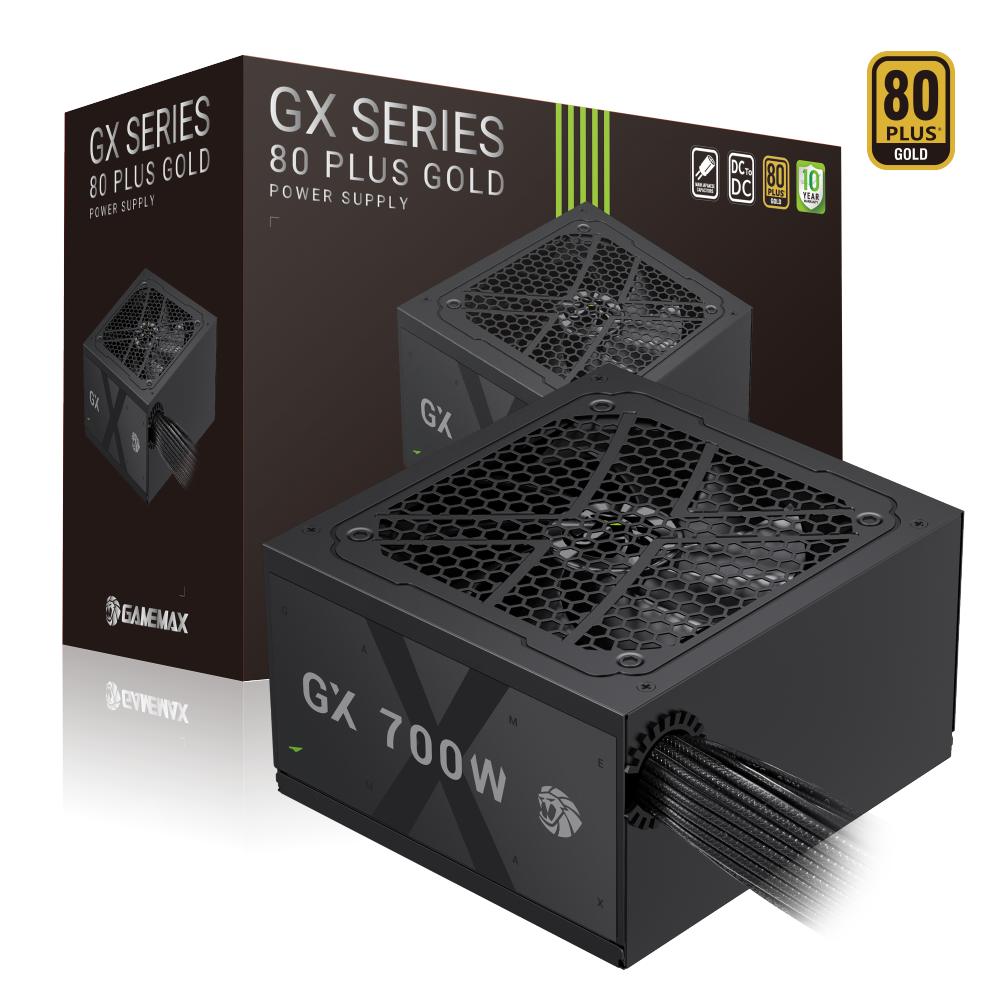 Gamemax PSU | GX 700G | 700 W | Gold | Non-Modular