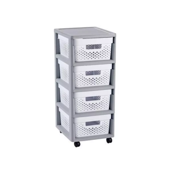 Infinity | 4 Compartment Wheeled Chest, 11 L, 30 x 36 x 69 cm