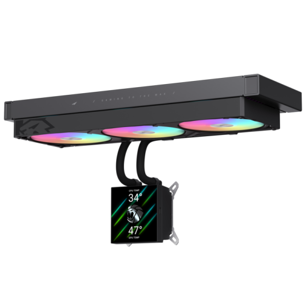 Gamemax CPU Liquid Cooler | GLACIER 360 LCD BK | Black