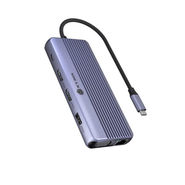 Raidsonic Icy Box Travel Dock 12-in-1, 3x video output (2x HDMI + 1x VGA) | IB-DK4062-CPD