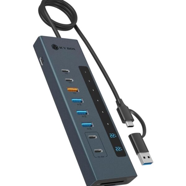 Raidsonic Icy Box USB Hub 11-in-1 USB-C Hub USB 3.2 Gen 2 PD | IB-HUB1742CR-C2PD