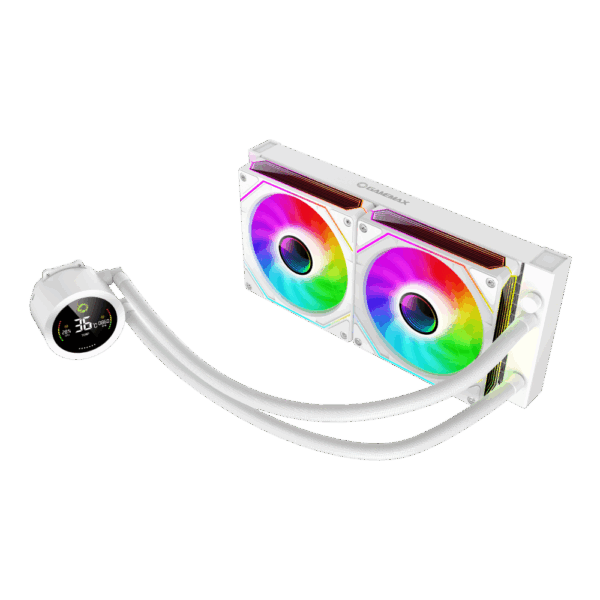 Gamemax CPU Liquid Cooler | ICEBURG 240 DIGITAL WH | White