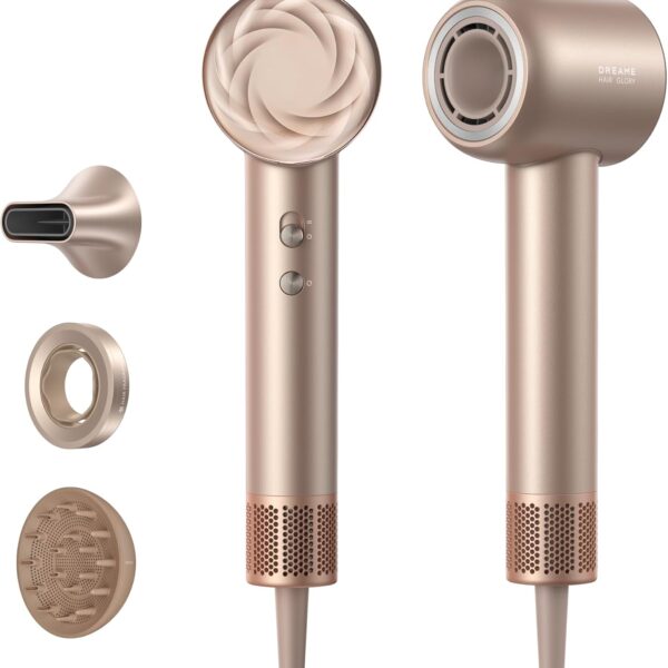 Dreame Hair Dryer | Glory Mix AHD18 | 1600 W | Number of temperature settings 4 | Ionic function | Diffuser nozzle | Gold