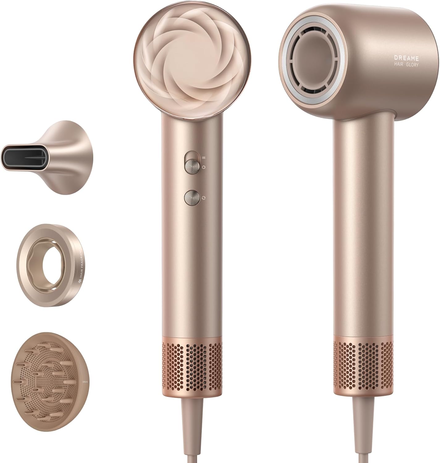 Dreame Hair Dryer | Glory Mix AHD18 | 1600 W | Number of temperature settings 4 | Ionic function | Diffuser nozzle | Gold