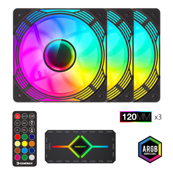 Gamemax Case Fan | KF300 BK | Black