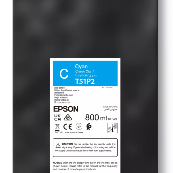 Epson UltraChrome GS3 T51P200 (800ML) | Ink pack | Cyan