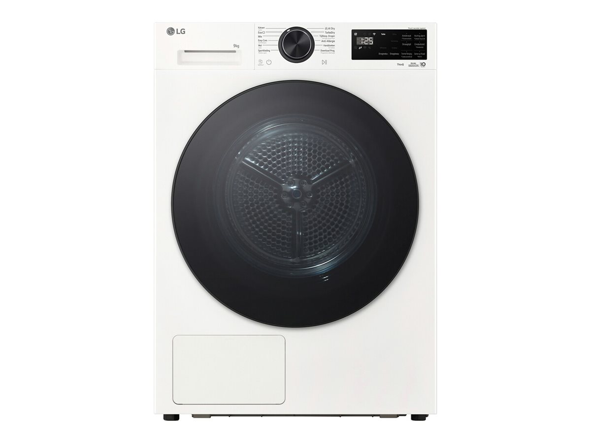 LG Dryer Machine with Heat Pump | RHX5009TWB | Energy efficiency class B | Front loading | 9 kg | LED | Depth 66 cm | Wi-Fi | White