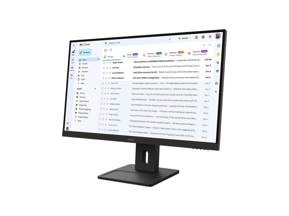 Lenovo | ThinkVision E27-40 | 27 " | IPS | 16:9 | 100 Hz | 4 ms | 1920 x 1080 pixels | 300 cd/m² | HDMI ports quantity 1 | Warranty 36 month(s) - Image 4