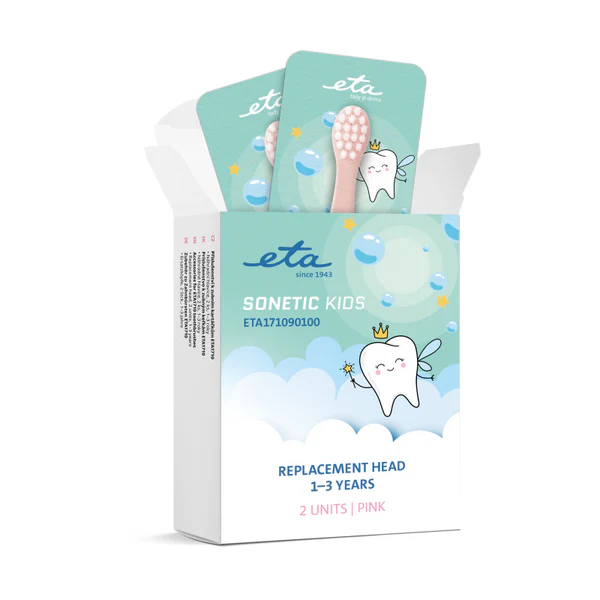 Sonetic Kids 171090100 | ETA Replacement toothbrush head | Heads | For kids | Number of brush heads included 2 | Pink - Image 2