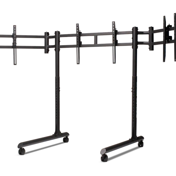 Next Level Racing Floor stand | Round Tube Freestanding Single Monitor Stand | Up to 3x43 " | Height adjustment, Tilt | Maximum weight (capacity) 50 kg | Black