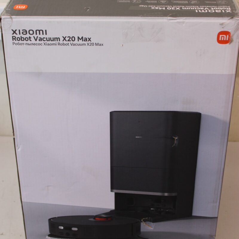 SALE OUT. Xiaomi Robot Vacuum | X20 Max EU | Wet&Dry | 5200 mAh | 8000 Pa | Black | REFURBISHED, USED, DIRTY, SCRATCHED