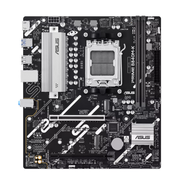 Asus PRIME B840M-K | Processor family AMD | Processor socket AM5 | DDR5 | Supported hard disk drive interfaces SATA, M.2 | Number of SATA connectors 2