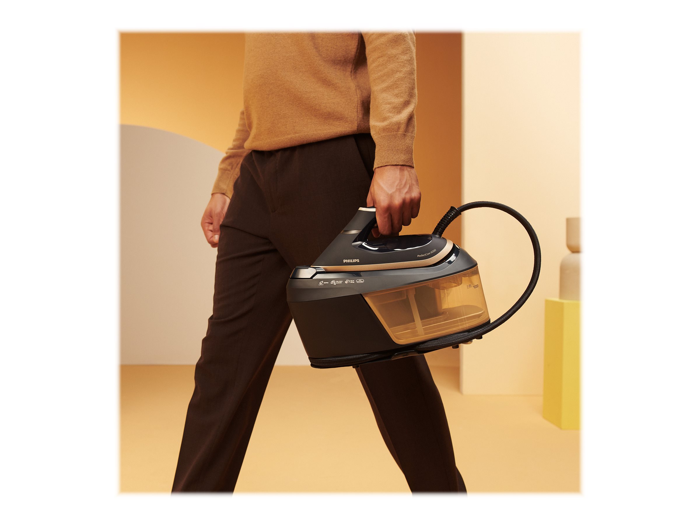 Philips Steam Station | PSG6064/80 6000 Series PerfectCare | 2400 W | 1.8 L | 8 bar | Auto power off | Vertical steam function | Calc-clean function - Image 14
