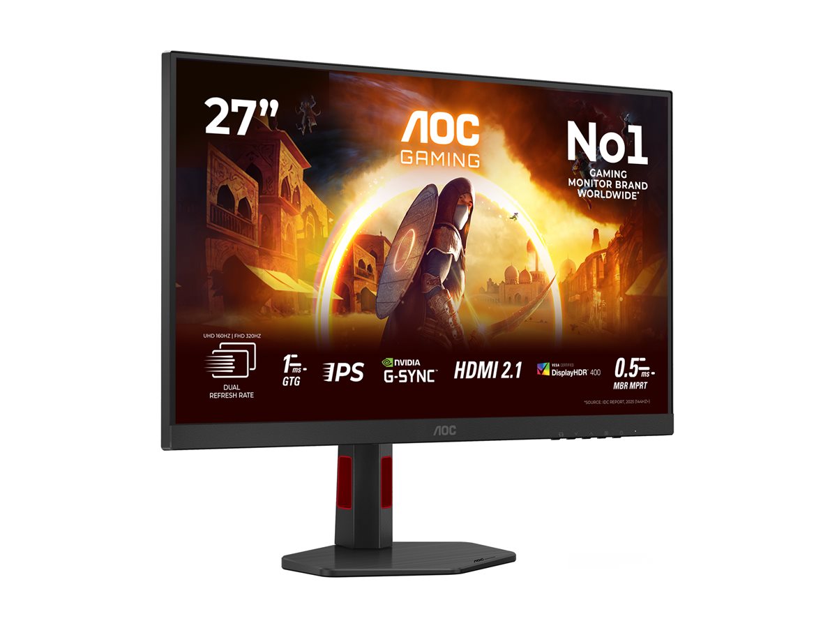 AOC | U27G4R | 27 " | Fast IPS | UHD | 16:9 | 120 Hz | 1 ms | 3840 x 2160 pixels | 400 cd/m² | HDMI ports quantity 2 | Black - Image 19