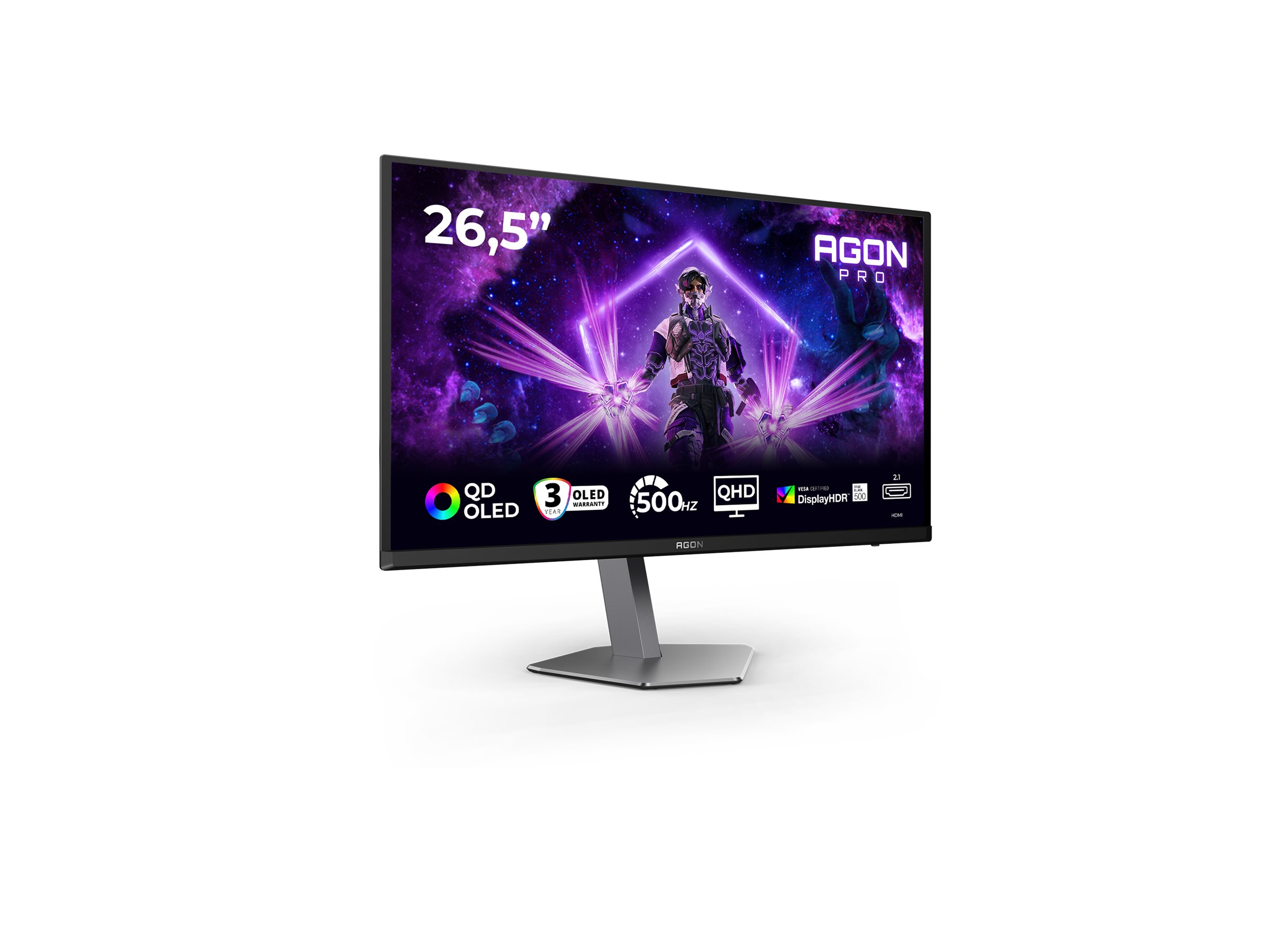 AOC | AG276QKD2 | 27 " | QD-OLED | QHD | 16:9 | 500 Hz | 0.03 ms | 2560 x 1440 pixels | 1000 cd/m² | HDMI ports quantity 2 | Black - Image 14