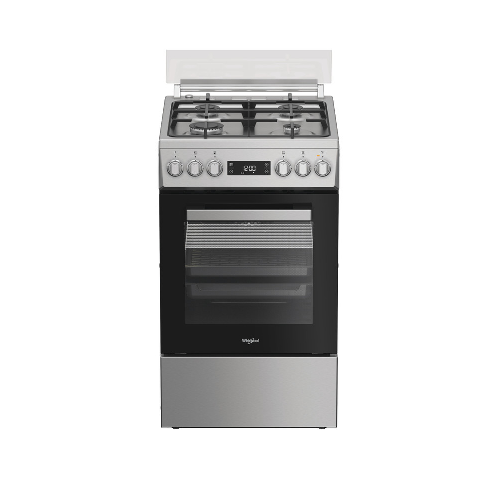 Whirlpool Cooker | W5G8LMX | Hob type Gas | Oven type Electric | Stainless Steel | Width 50 cm | Depth 60 cm | 60 L