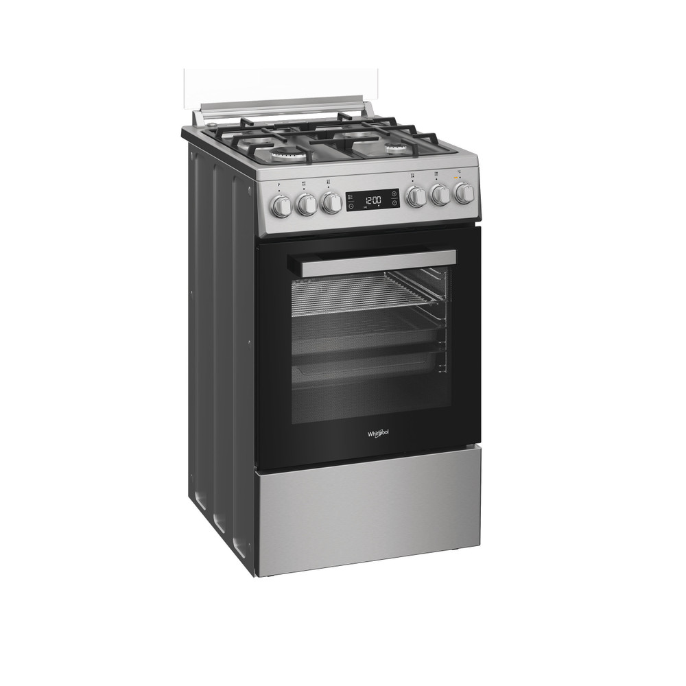 Whirlpool Cooker | W5G8LMX | Hob type Gas | Oven type Electric | Stainless Steel | Width 50 cm | Depth 60 cm | 60 L - Image 2
