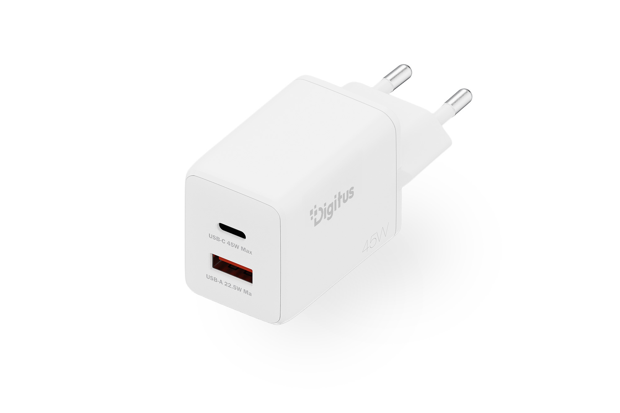 Digitus USB GaN Charger 45W, 1x USB-C, 1x USB-A | DA-10302