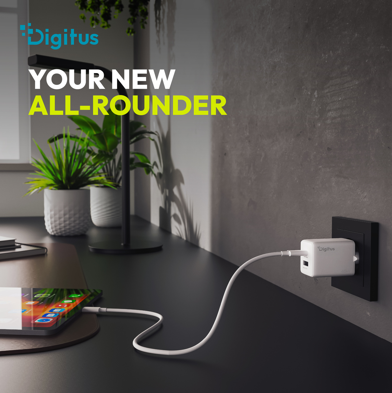 Digitus USB GaN Charger 45W, 1x USB-C, 1x USB-A | DA-10302 - Image 8