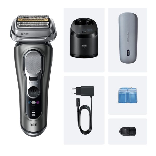 Braun Shaver | Series 9 Pro+ 9675cc | Operating time (max) 60 min | Wet & Dry | Lithium Ion | Grey