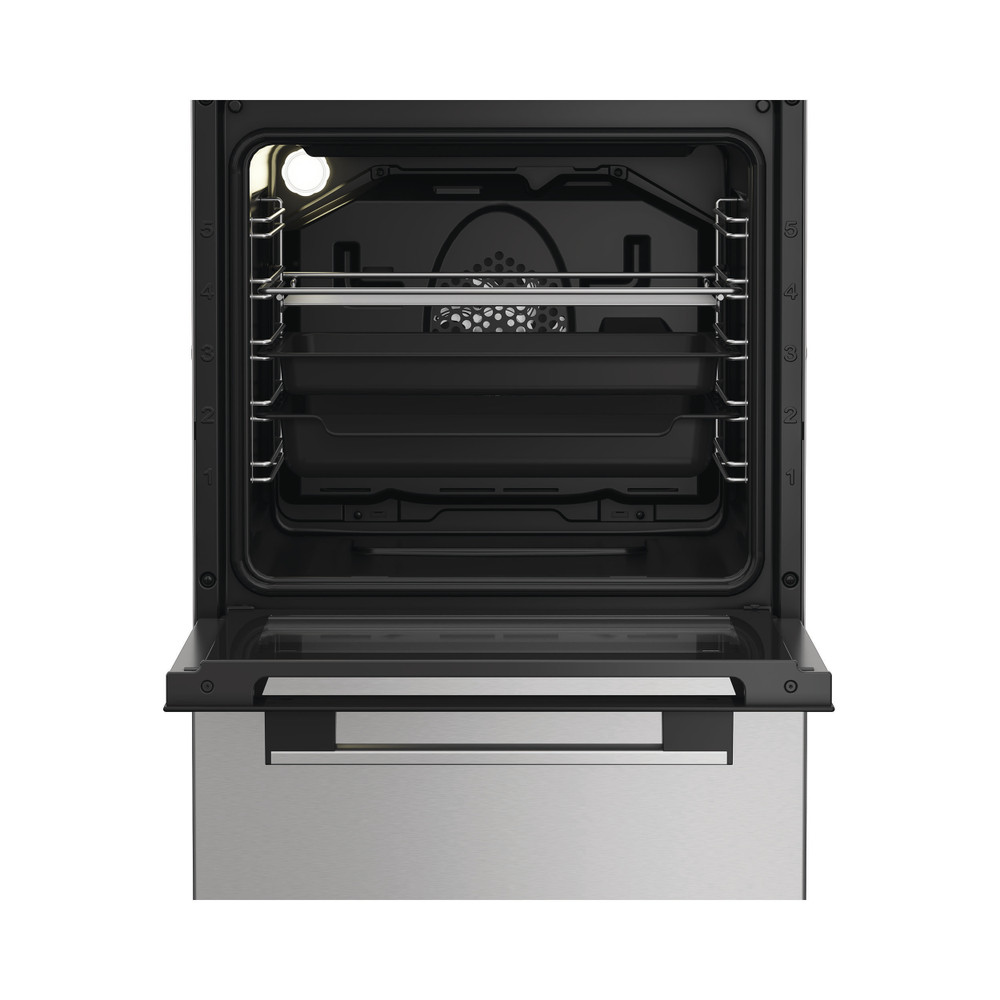 Whirlpool Cooker | W5G8LMX | Hob type Gas | Oven type Electric | Stainless Steel | Width 50 cm | Depth 60 cm | 60 L - Image 3